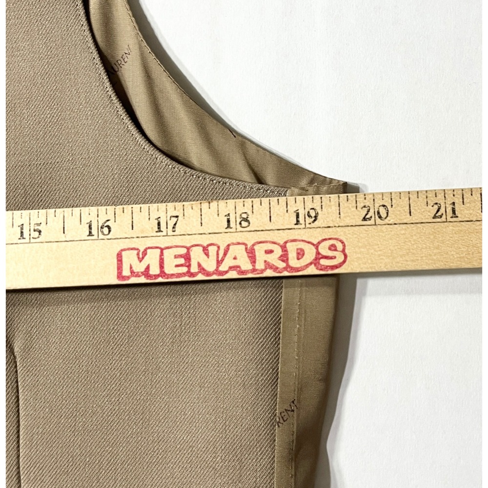 Vintage Yves Saint Laurent Vest Mens 38 Tan Formal 1970s Gold YSL Buttons - Picture 7 of 8